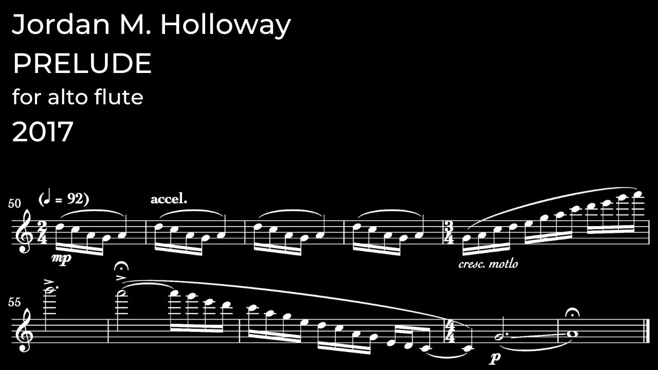 Prelude for Alto Flute - Score Video