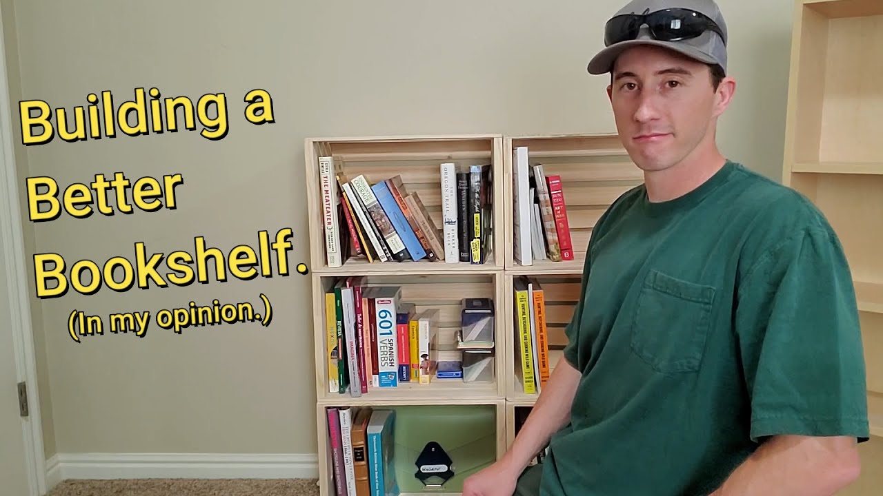 Wood Crate Bookshelf DIY.
