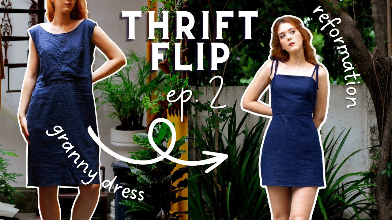 DIY REFORMATION INSPIRED LINEN DRESS - Thrift Flip ep.2