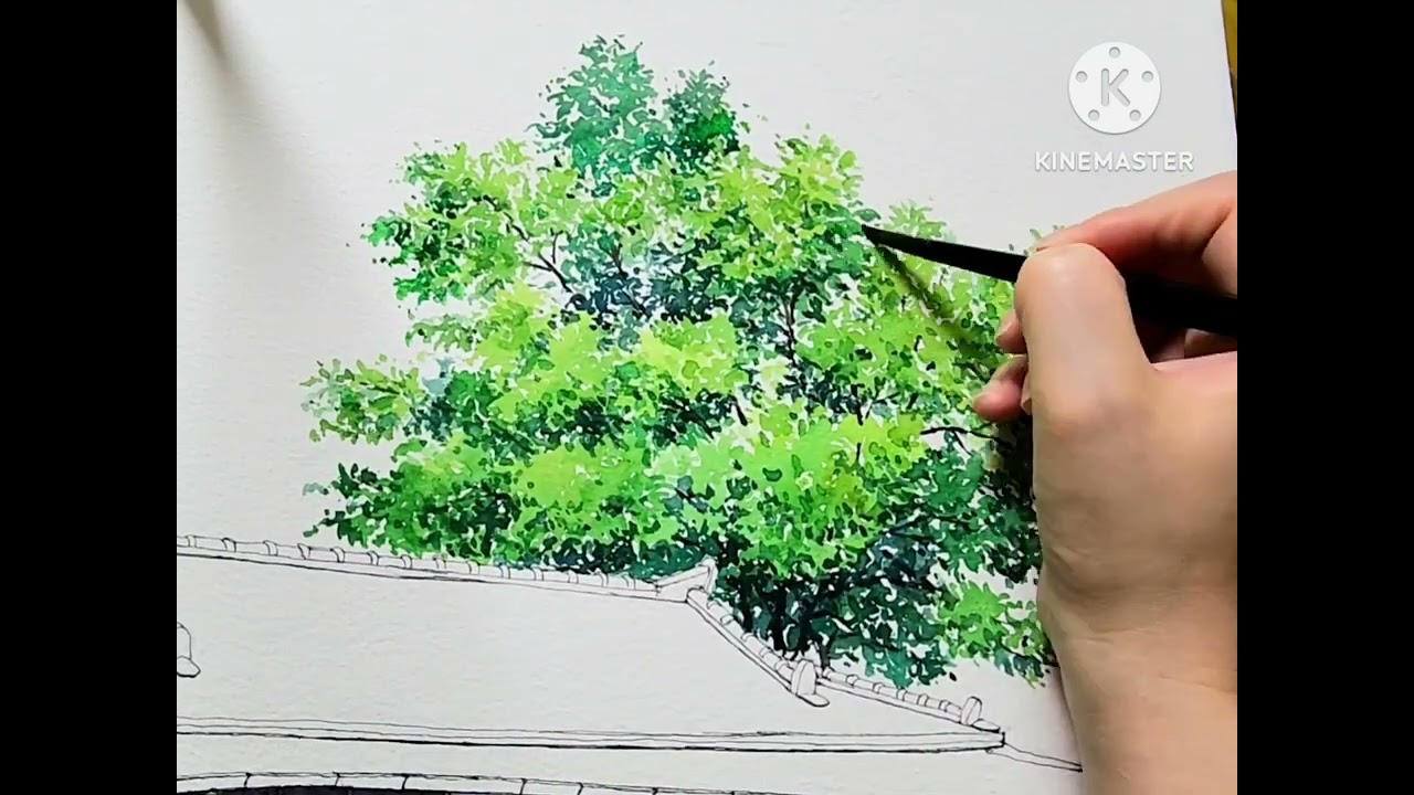 매일그리기-391일차(나무와 지붕표현) #추억의집#추억을담다 #추억여행 #추억이야기 #추억을그려요 #시골집 #여행스케치 #감성수채화 #전시준비중 #수채화#매일그리기 #무단도용금지🚫