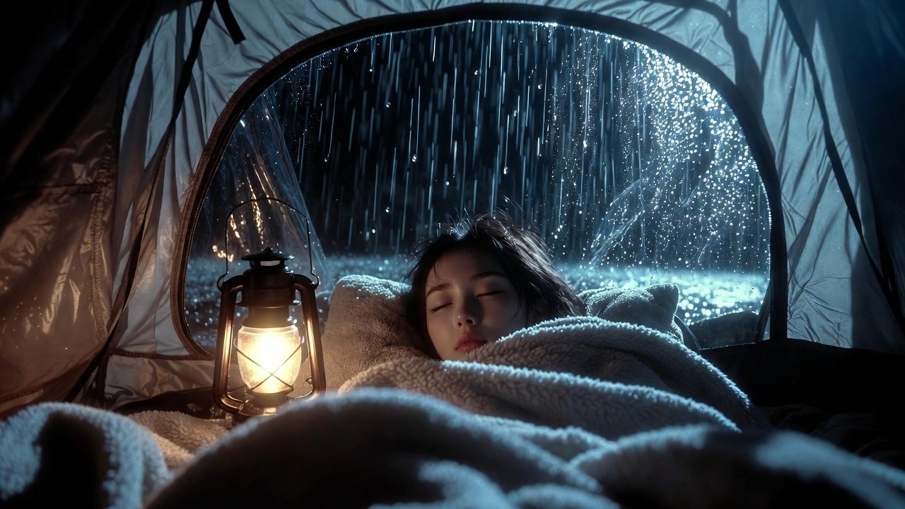 Rain Sounds for Sleep 🌿 | Soft Rain on Tent at Night