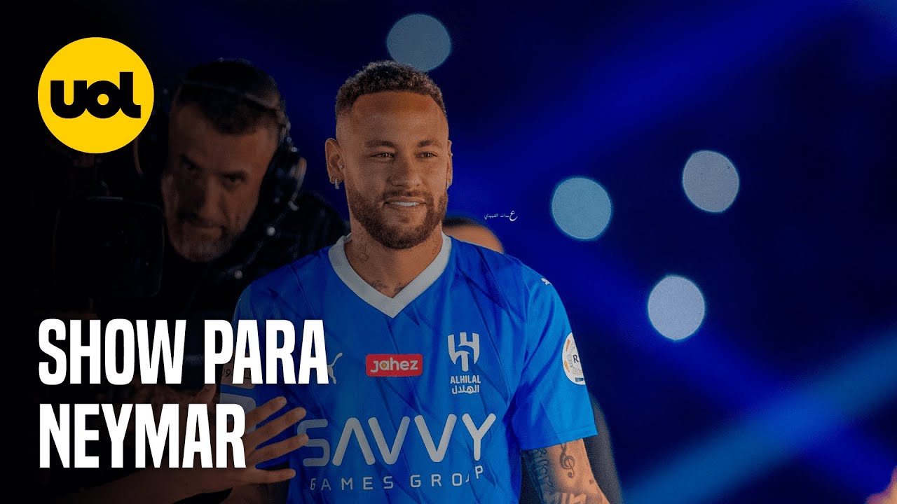 NEYMAR: APRESENTA&Ccedil;&Atilde;O NO AL-HILAL TEM SHOW DE LUZES E DRONES