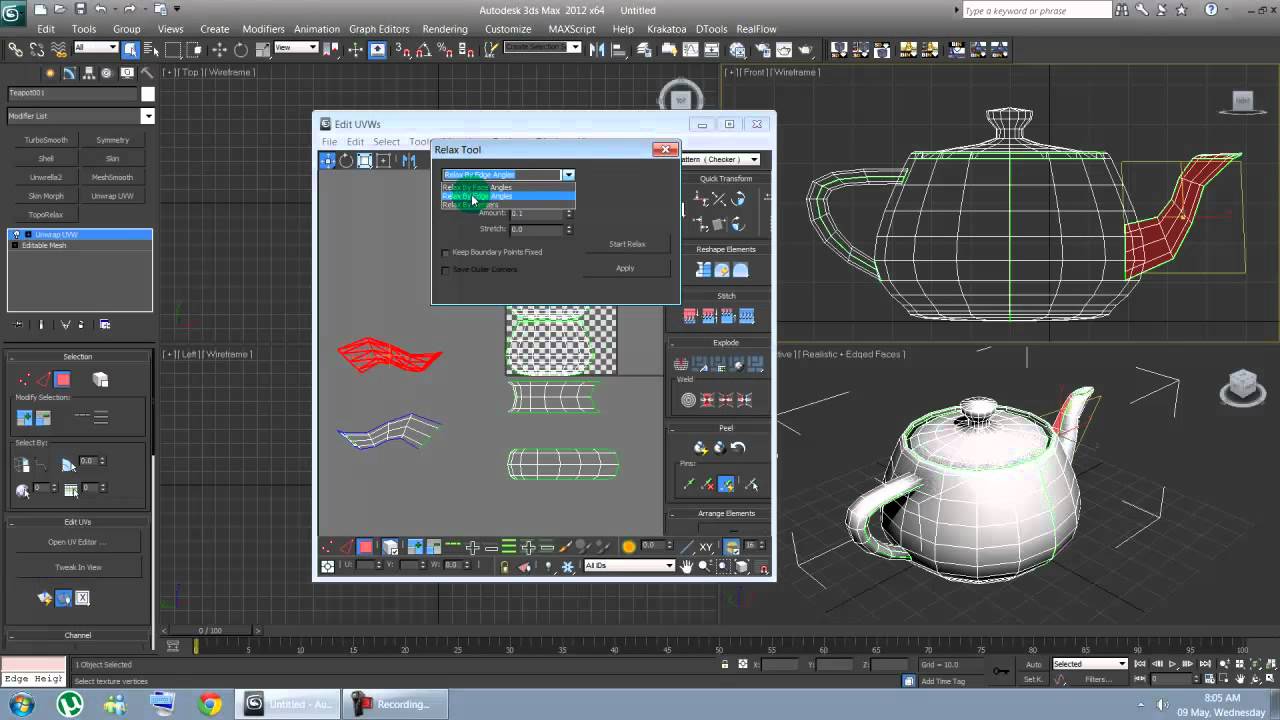 Советы по UVW-картированию и релаксации в 3ds Max 2012