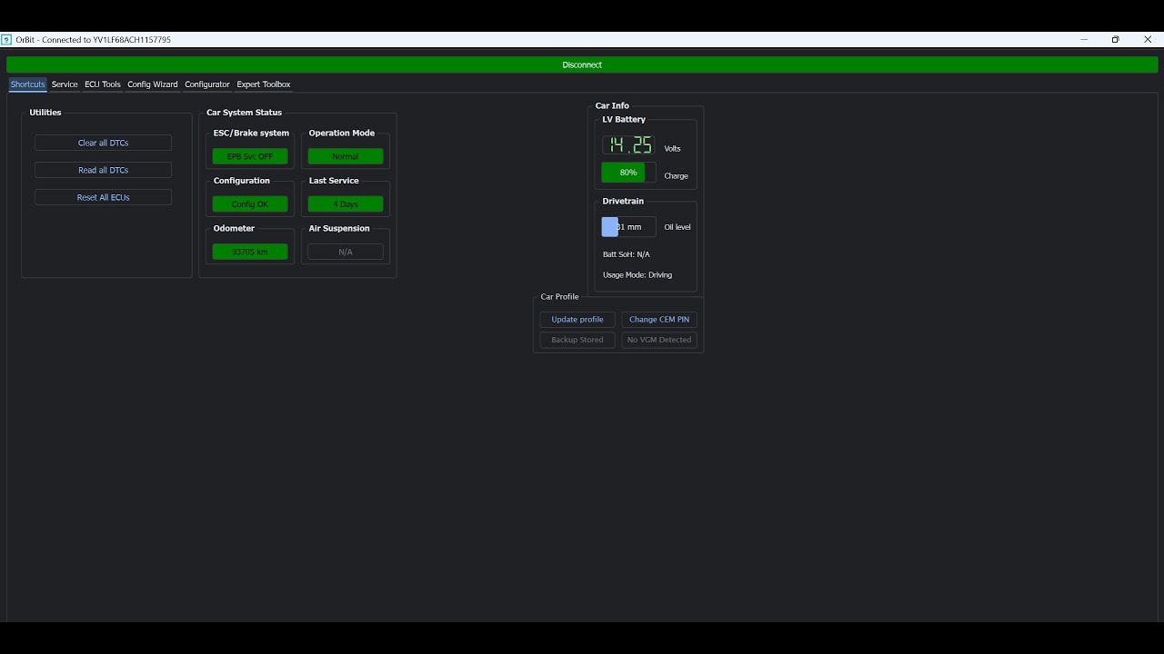 Disabled Start/Stop on my Volvo XC90 II D5 using Orbit Software