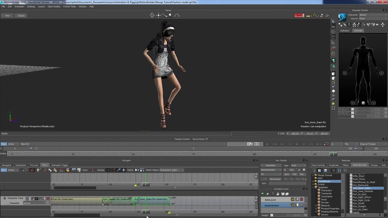 Blending clips in the Story Window