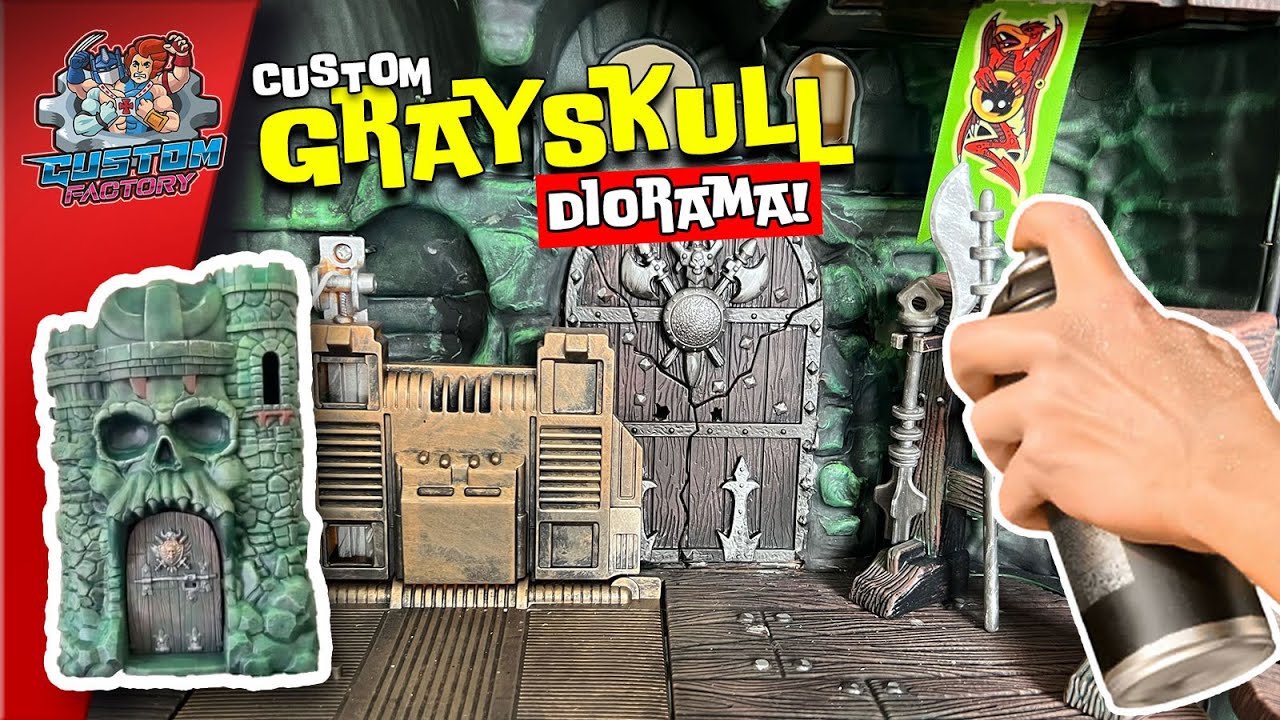 Diorama Castillo Grayskull, Custom, repaint, diy  - RESUBIDO EP 141