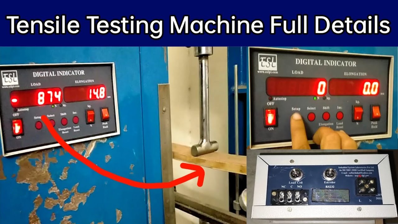 Tensile Testing Machine Load Cell Fitting | Indicator Programming | Encoder connection in Hindi