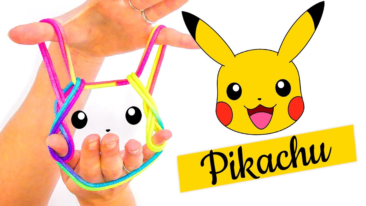 PIKACHU - FACILE - figure de ficelle - tuto Français