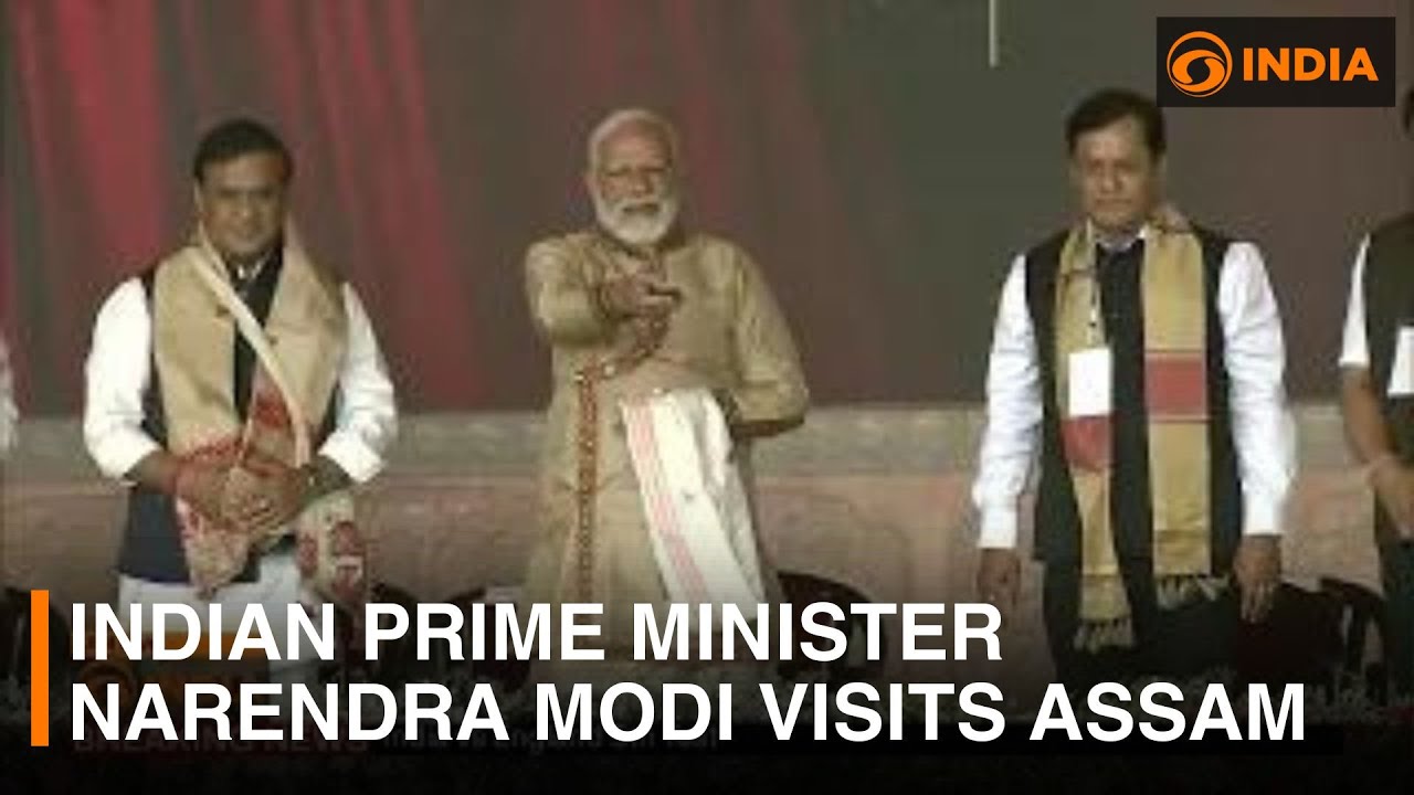 Indian Prime Minister Narendra Modi visits Assam | Statue of Lachit Borphukan Unveiled | DD India