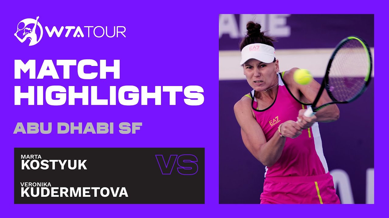 Veronika Kudermetova vs. Marta Kostyuk | 2021 Abu Dhabi Semifinal | WTA Highlights
