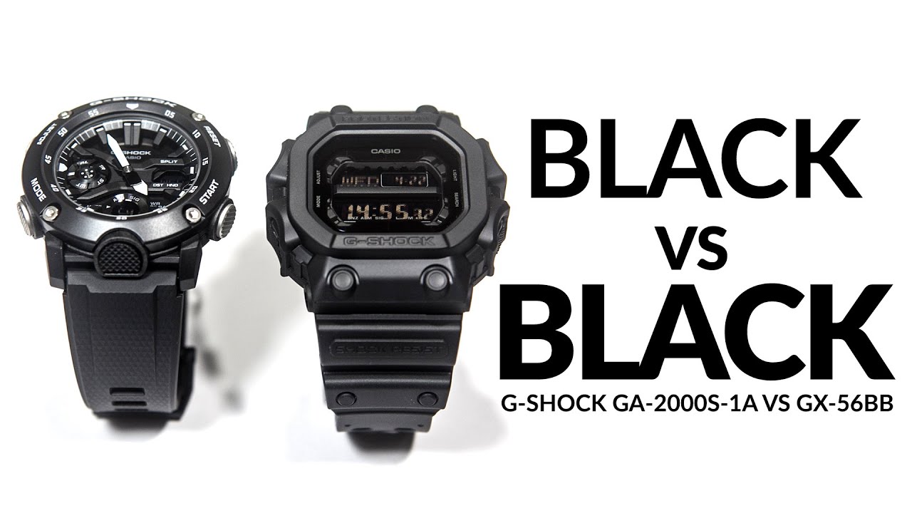 BLACK VS BLACK | CASIO G-SHOCK GA-2000S-1A VS GX-56BB-1