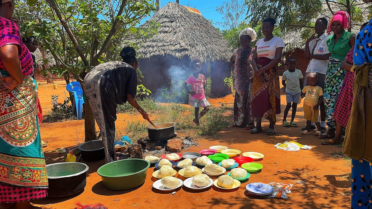 Cooking African Village food/Giriama Coconut Fish Curry with Sima/African Village life