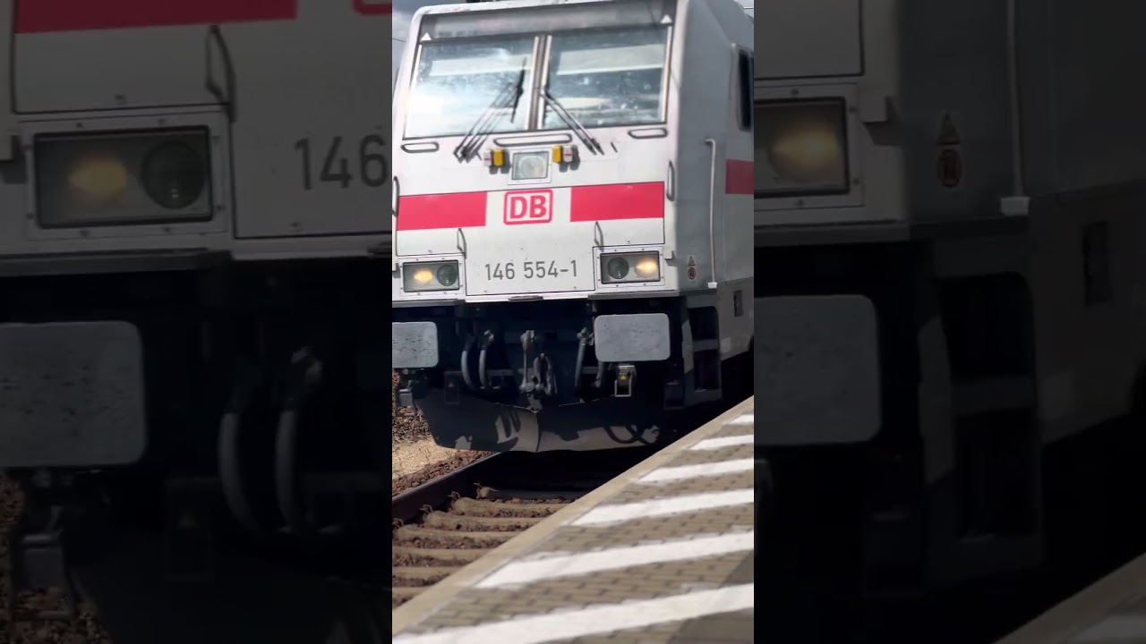 DB Netz Instandhaltung Zug und IC 2 an der Station Leipzig neue Messe 