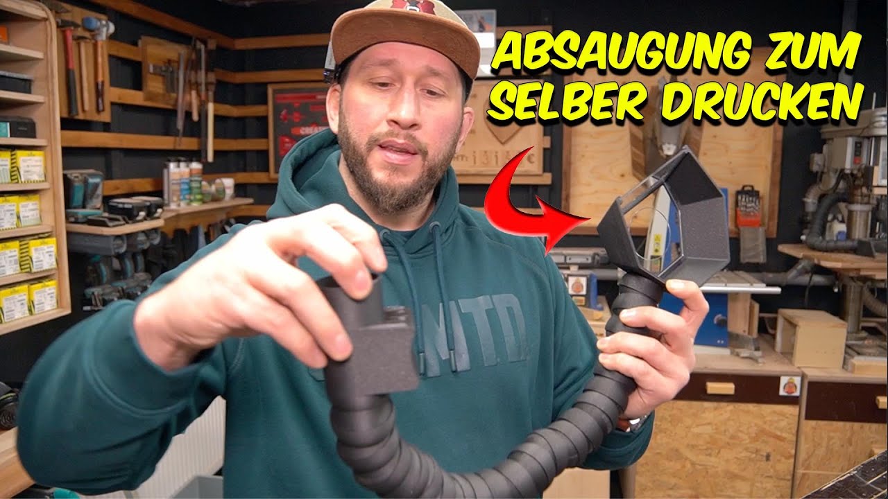 So druckst du dir deine eigene Absaugung - Saugomat Bauanleitung - Absaugung Ständerbohrmaschine