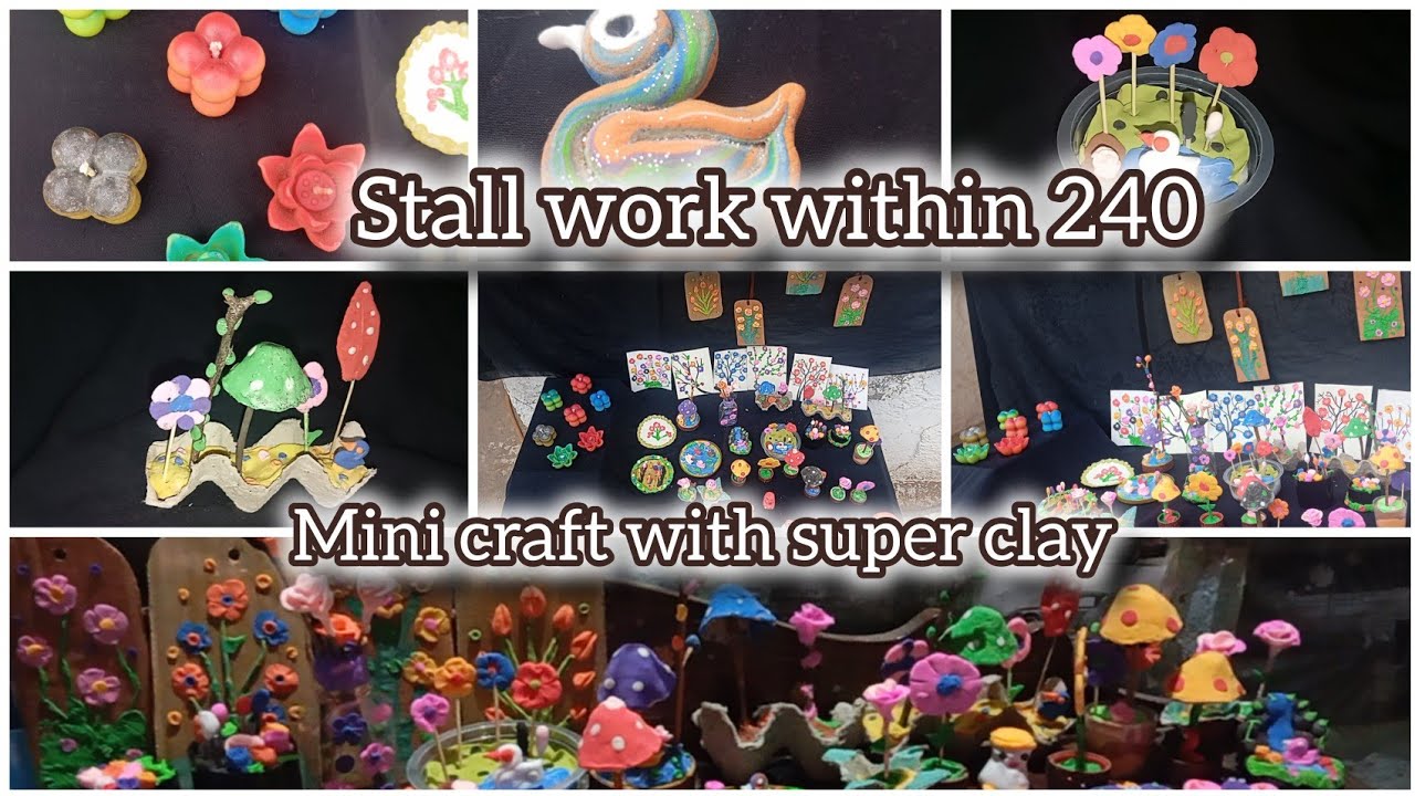 Mini craft with Super clay|Clay toy stall|Mini stall business at home|low investment stall
