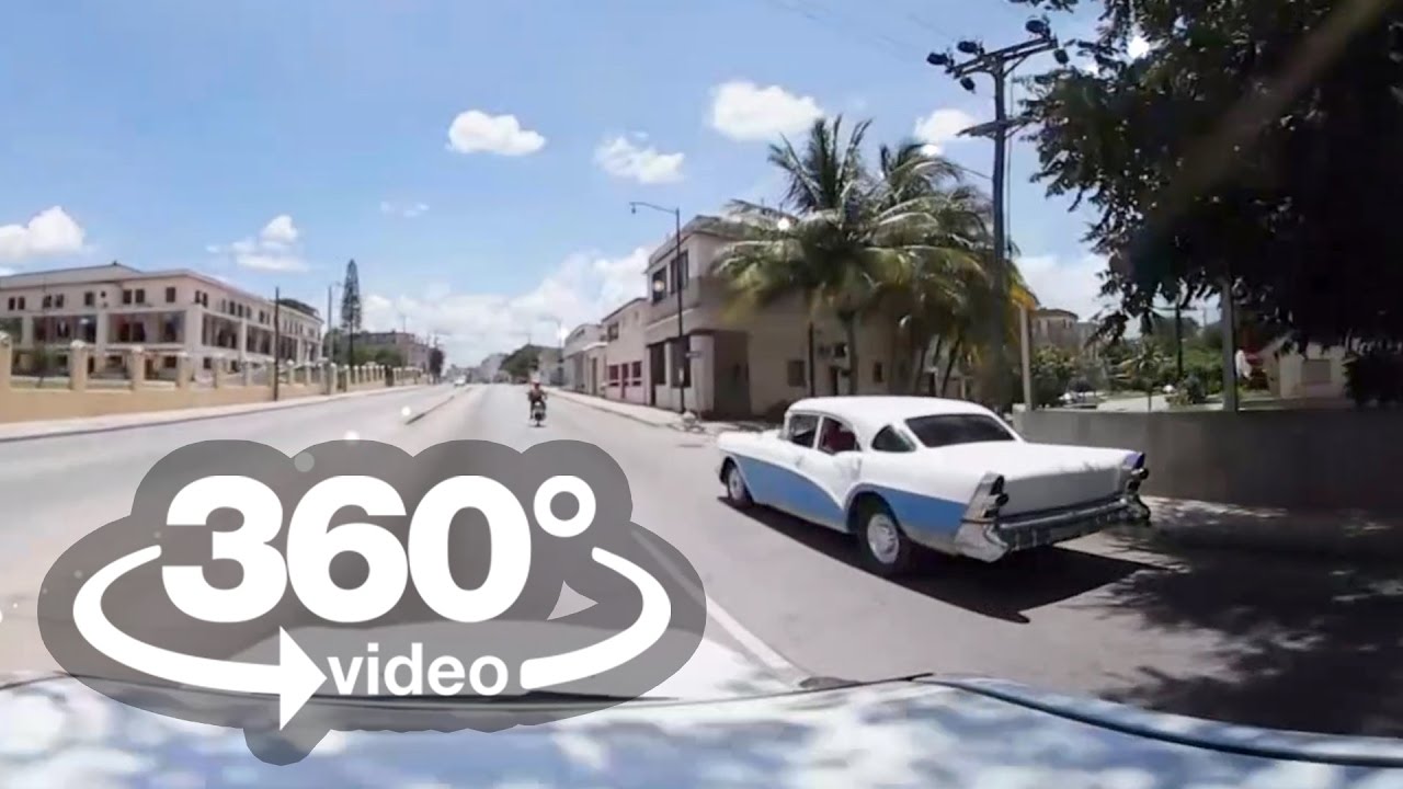 Habana Cuba: camera car Avenida 41 vuelta en carro video 360 grados