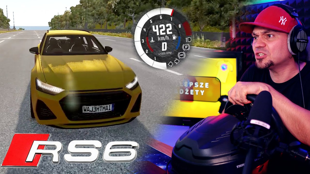 MOJE NOWE AUDI RS6 JEDZIE 400KM/H! 🚘 Beam Ng Mody