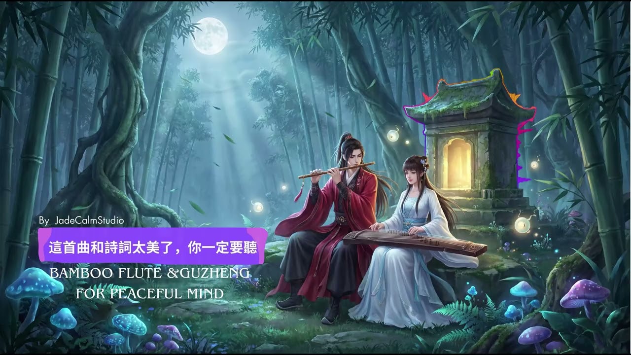 Video 4K | Bamboo flute &Guzheng for Peaceful Mind✨| EP2 | #relaxingmusic  #@JadeCalmStudio