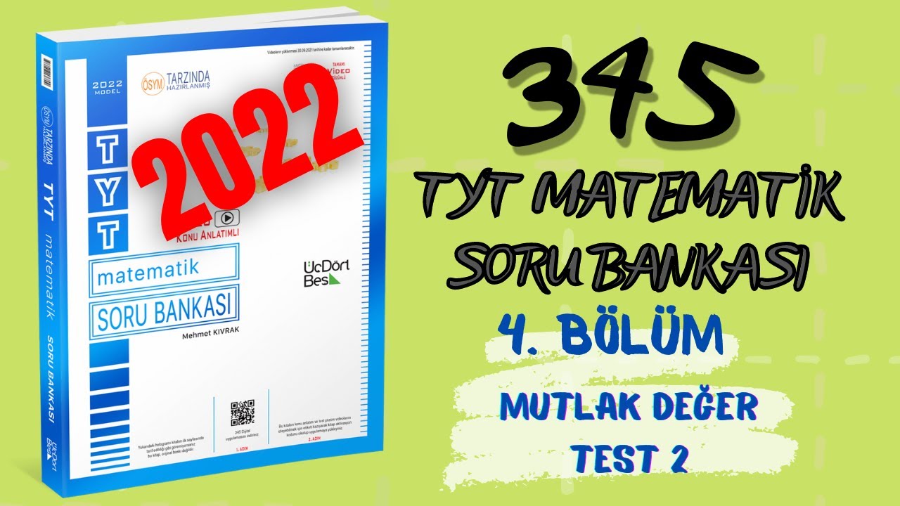 (2022) 345  TYT Matematik Soru Bankası Mutlak Değer Test 2