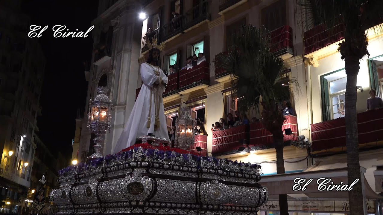 JESUS CAUTIVO Y VIRGEN DE LA TRINIDAD MALAGA 2022 PLAZA DEL CARBON 4K