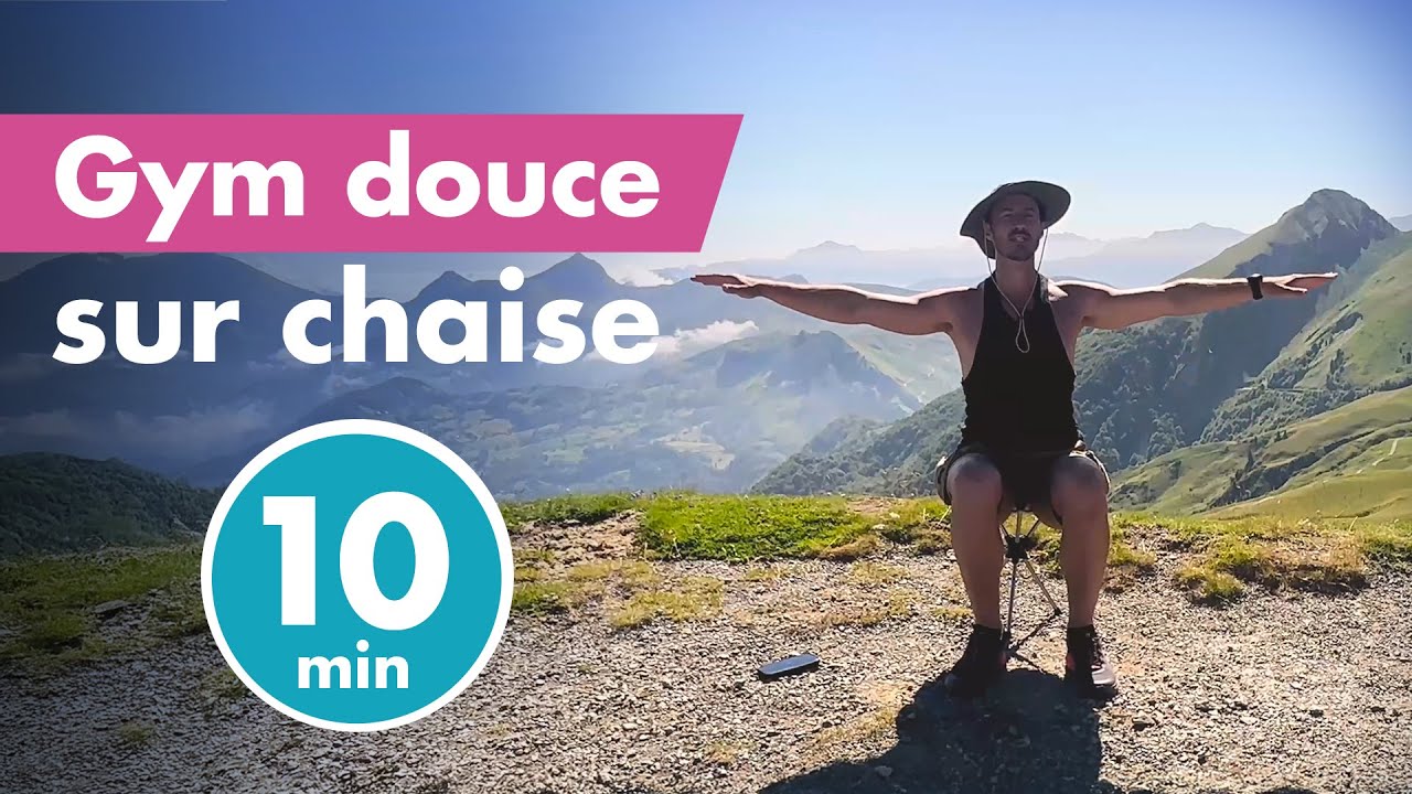 Gym douce assise sur chaise : séance corps complet (10 minutes) dans les Pyrénées
