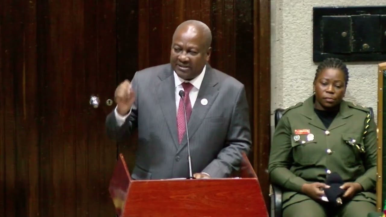 PRESIDENT MAHAMA AT ZAMBIA PARLIAMENT