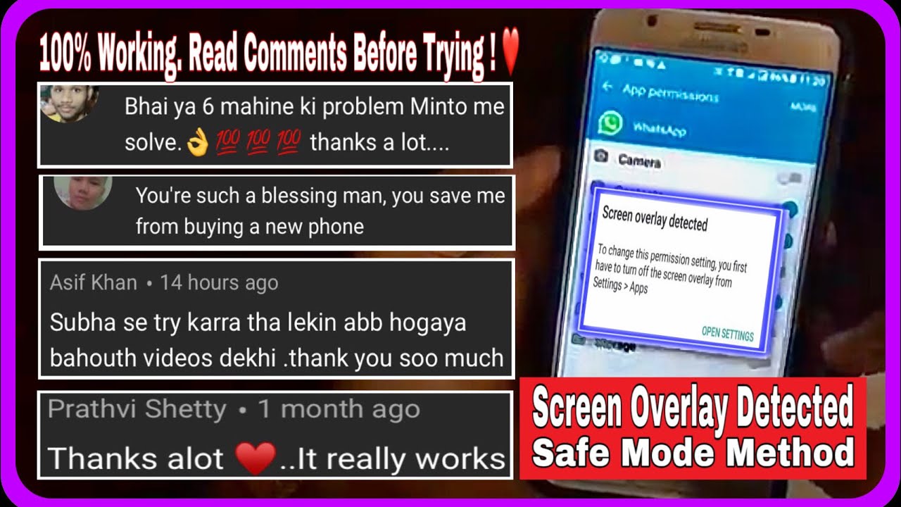 1000% Easiest Fix Screen Overlay Detected Samsung J7 J5 J2 J3 On Nxt Prime Safe Mode fr Whatsapp etc