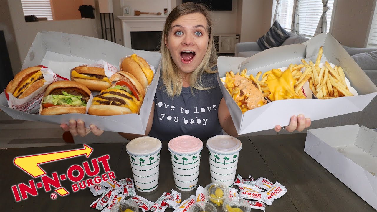EATING THE ENTIRE MENU AT IN N OUT!