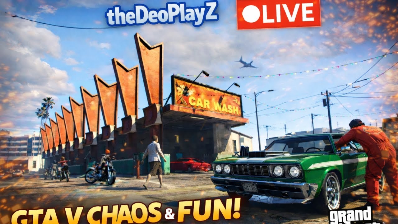 Car Wash Gone Wrong 😂 | GTA V LIVE|Short liveeeee!