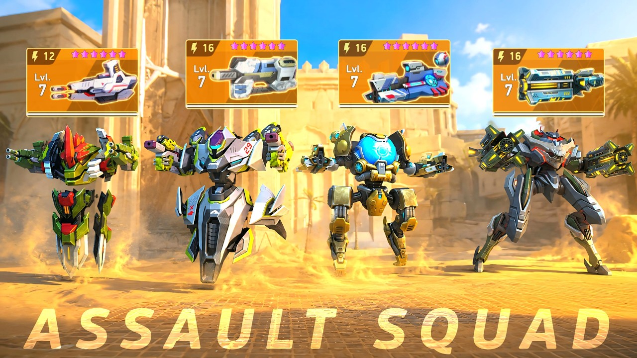 ASSAULT SQUAD - Surge Deathwalker Silverthorn Solis - Mech Arena