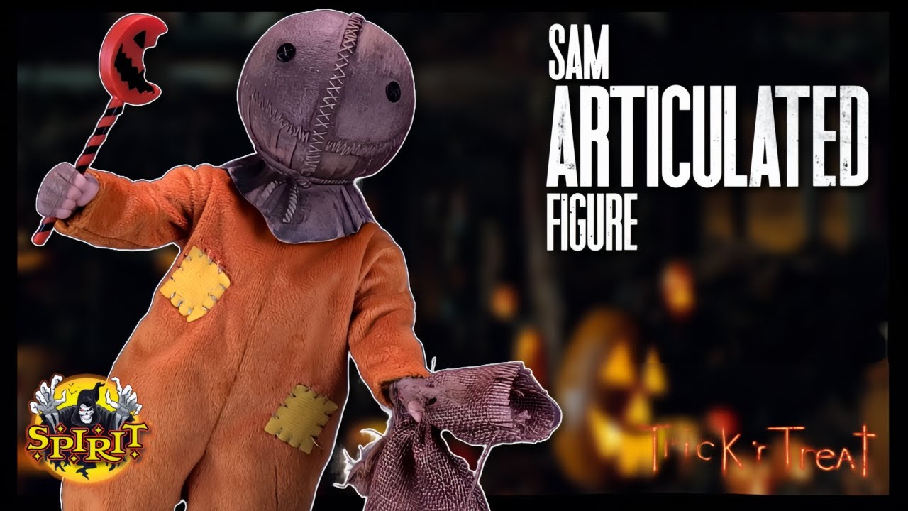Spirit Halloween Trick R Treat Articulated Sam Figure | Spooky Spot 2024