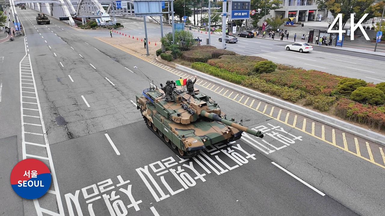 South Korea Armed Forces Moving to prepare for the Parade / 국군의 날 한강대교 통과하는 장비부대 l 2024.10.1