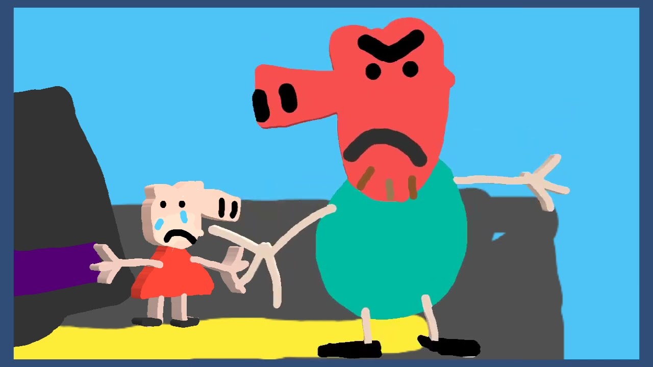 S1E5 Peppa pushed George onto railway and gets grounded READ DESCRIPTION
