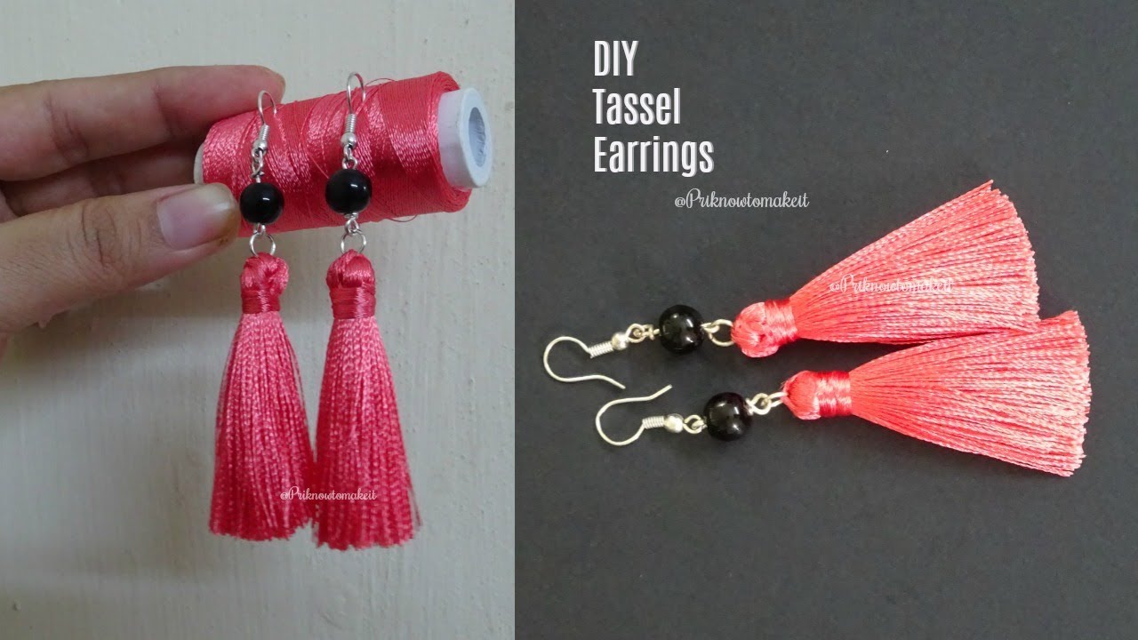 Tassel earrings | How to make silk thread Tassel earrings at home | jewelry making