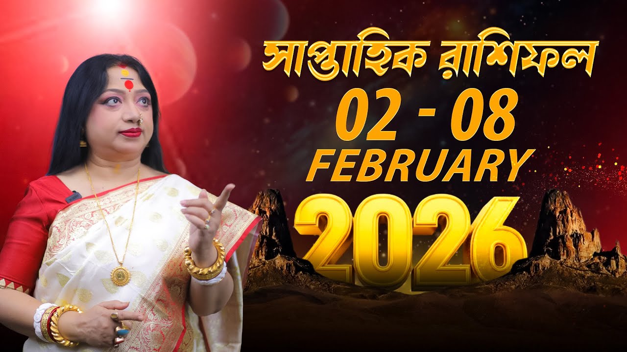 সাপ্তাহিক রাশিফল 02 ফেব্রুয়ারি থেকে 08 ফেব্রুয়ারি- 2026 I Astrologer Baishali Sarkar I 2026