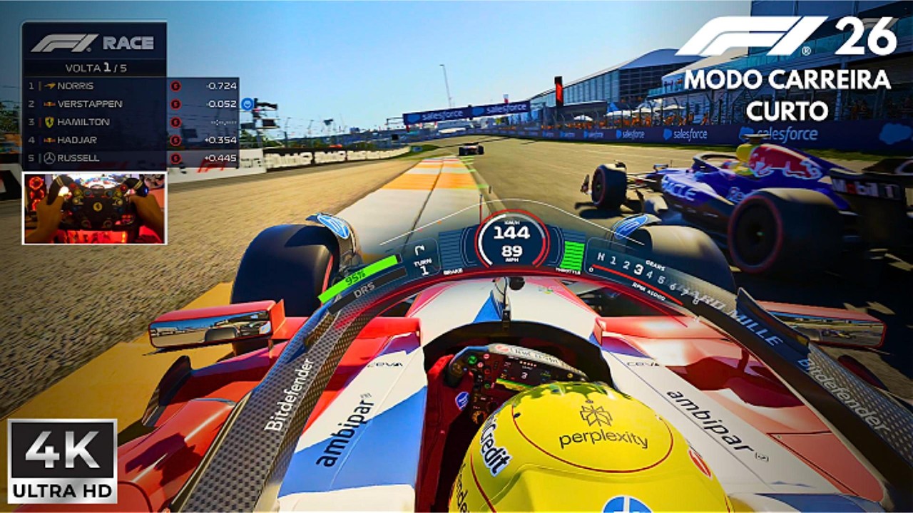 F1 26 MOD Carreira de Lewis Hamilton Ultra Realista 4K | Corrida 15 | PXN V12 Lite + Simjack UT