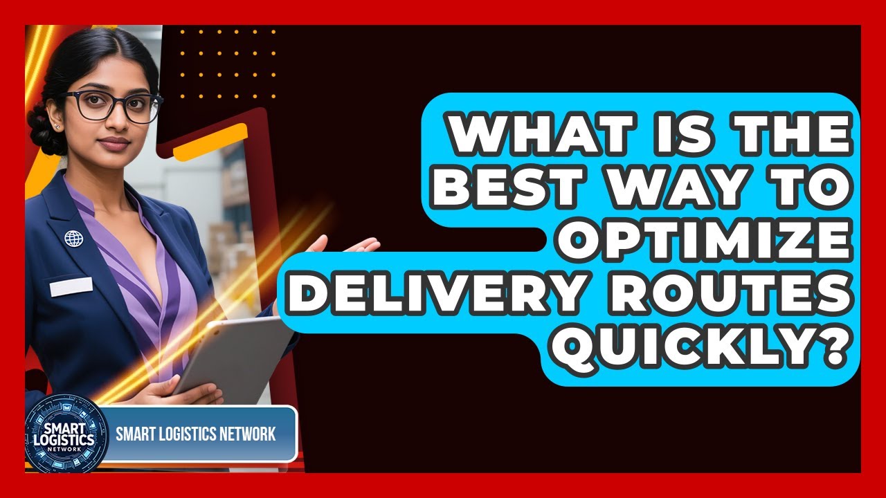 What Is The Best Way To Optimize Delivery Routes Quickly? - Smart Logistics Network