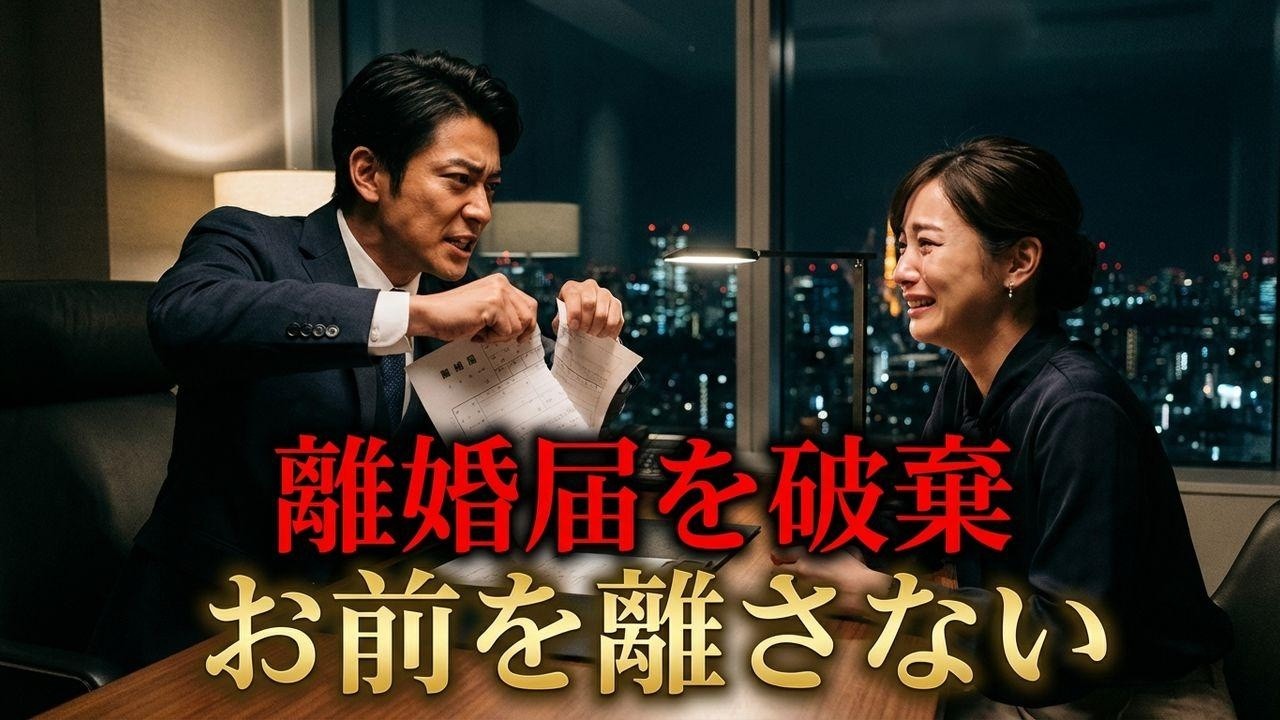 離婚届を破り捨てた冷徹社長の豹変。1年間の契約結婚、最後の嘘。