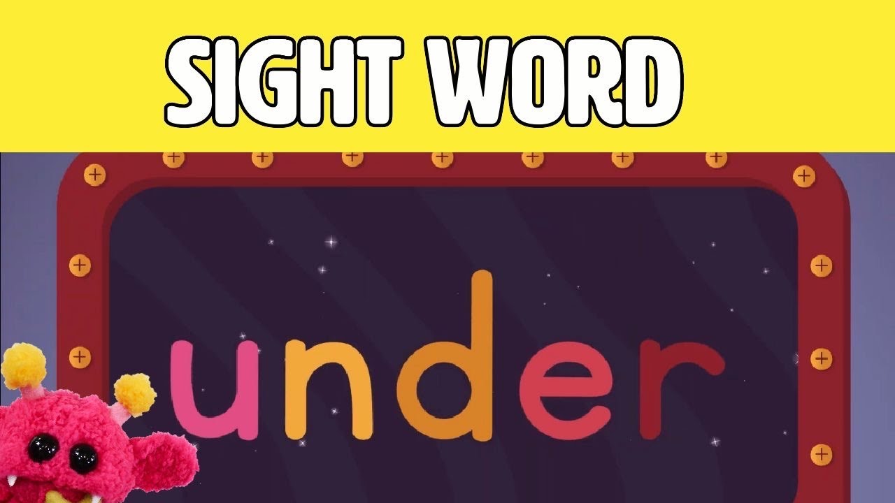 UNDER - Let's Learn the Sight Word UNDER with Hubble the Alien! | Nimalz Kidz! Songs and Fun!