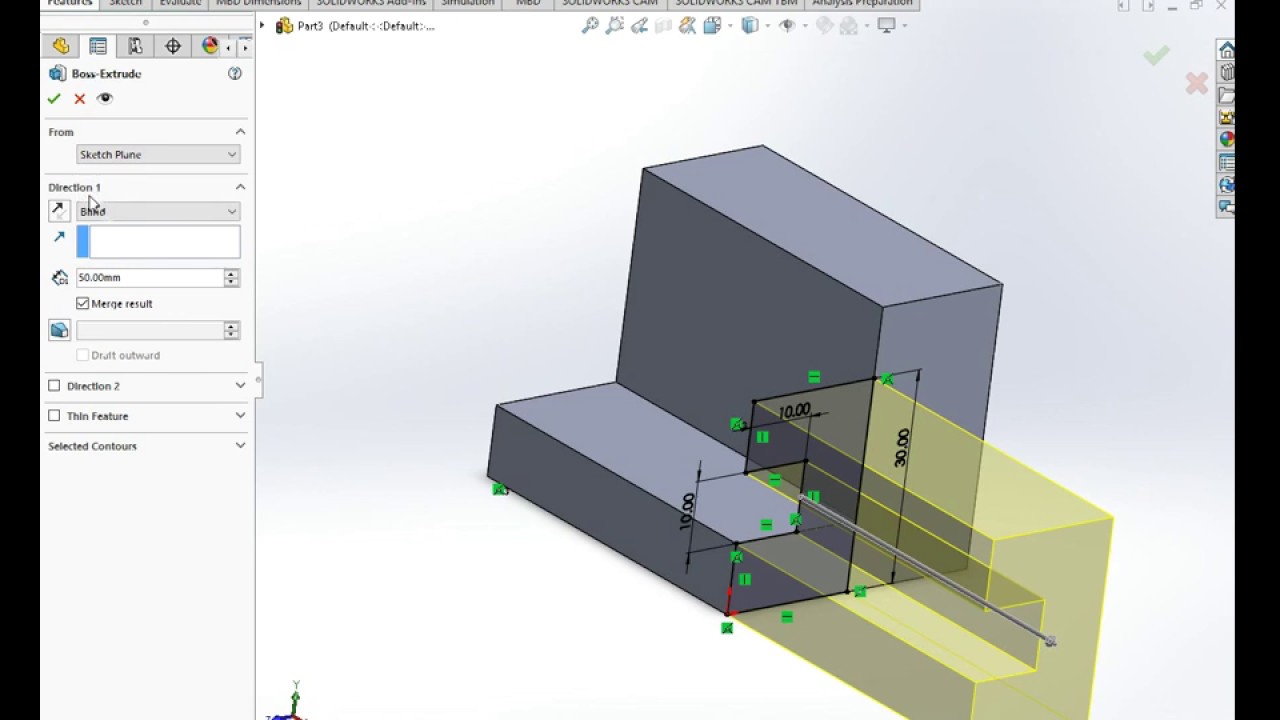 УЧЕБНОЕ ПОСОБИЕ SOLIDWORKS ДЛЯ НАЧИНАЮЩИХ 1 — создание простых форм эскиза и использование инстру...