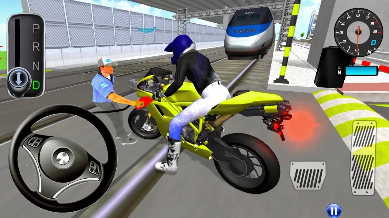 Orange Brand New Bike Vs Bullet Train 3d Driving Class android game play video || Car Game#cargame​​