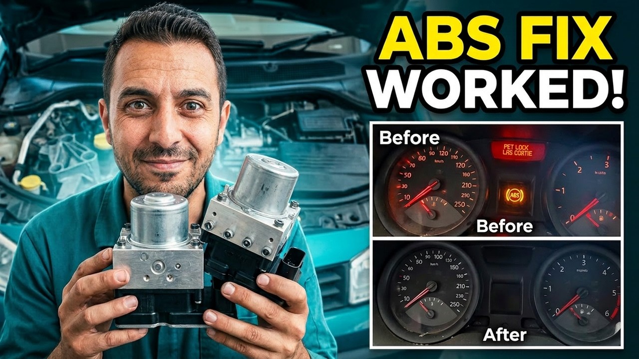 Remplacement  Bloc ABS renault megane - حساس عداد السرعة داخل - ABS - problème frein ABS#automobile