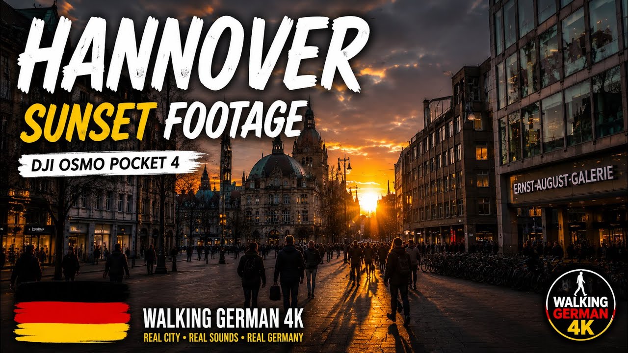 DJI Osmo Pocket 4 Footage 4K 🌇 | Hannover Germany