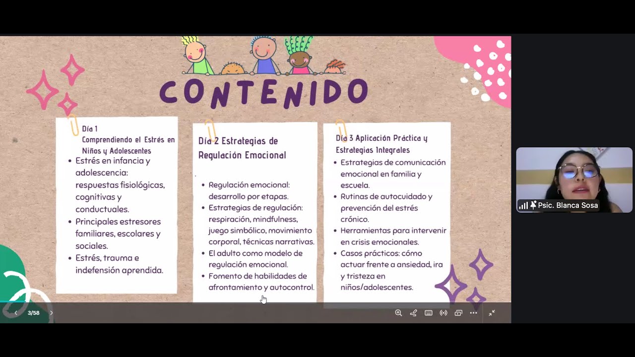 Clase 1 MANEJO DEL ESTRÉS Y LA REGULACIÓN EMOCIONAL EN LA INFANCIA Y ADOLESCENCIA