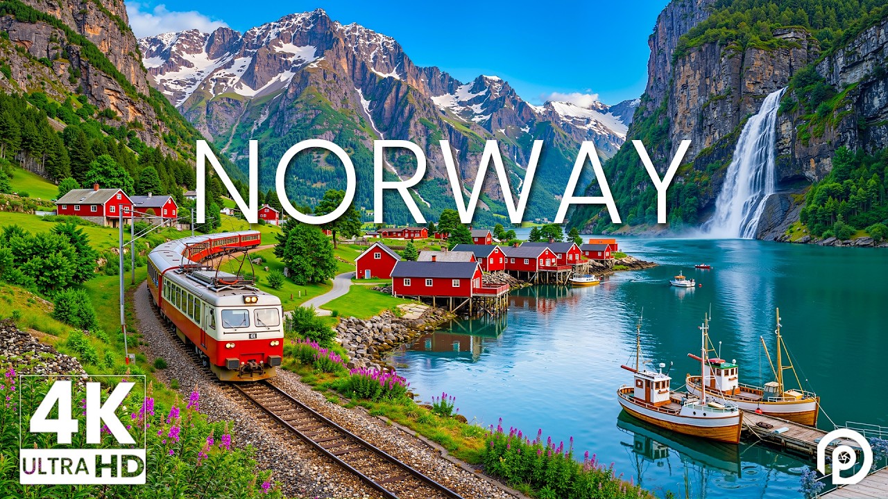 Norway 4K 🇳🇴 Majestic Fjords, Snowy Peaks & Breathtaking Nordic Landscapes