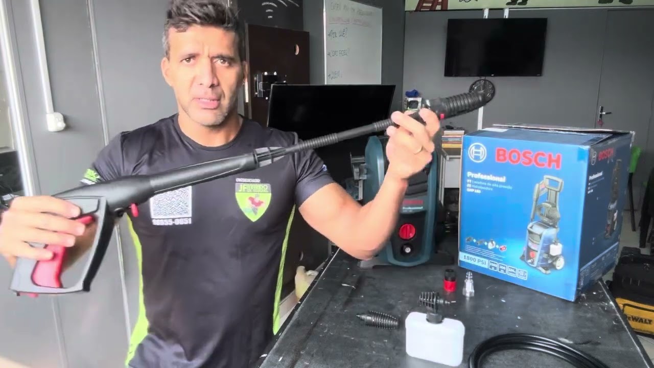 Como utilizar a lavadora de alta pressão ( Lavadora de Alta Pressão Bosch GHP 180 1500W )