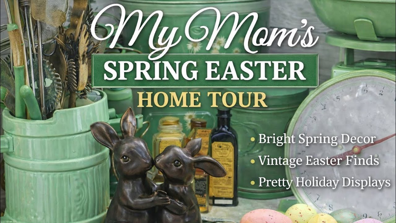 PRIMITIVE HOME TOUR - Cozy Spring Country Style at My Parents’ House ANTIQUES 2025 DECORATING IDEAS