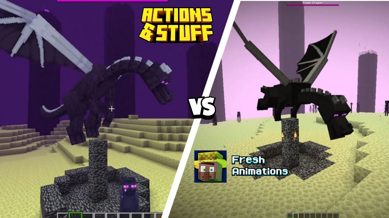 Action & Stuff vs Fresh Animations Minecraft Part 1 | Mob Animation Comparison | Latest Version