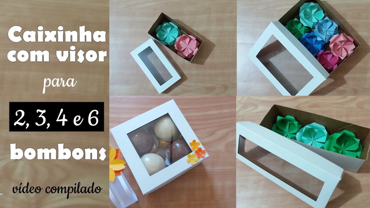 Como fazer Caixinha para 2, 3, 4 e 6 Bombons - DIY