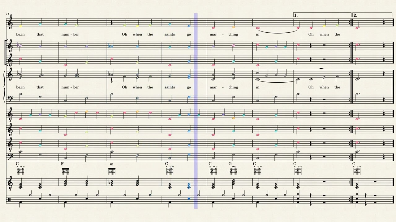 Oh! When the saints (Louis Armstrong) - Orff & Boomwhackers